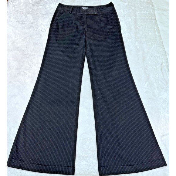 Jean Paul Gaultier Pants - Jean's Paul Gaultier Women's Y2K Black Pinstripe Wide-Leg Cotton Pants Sz 29 New